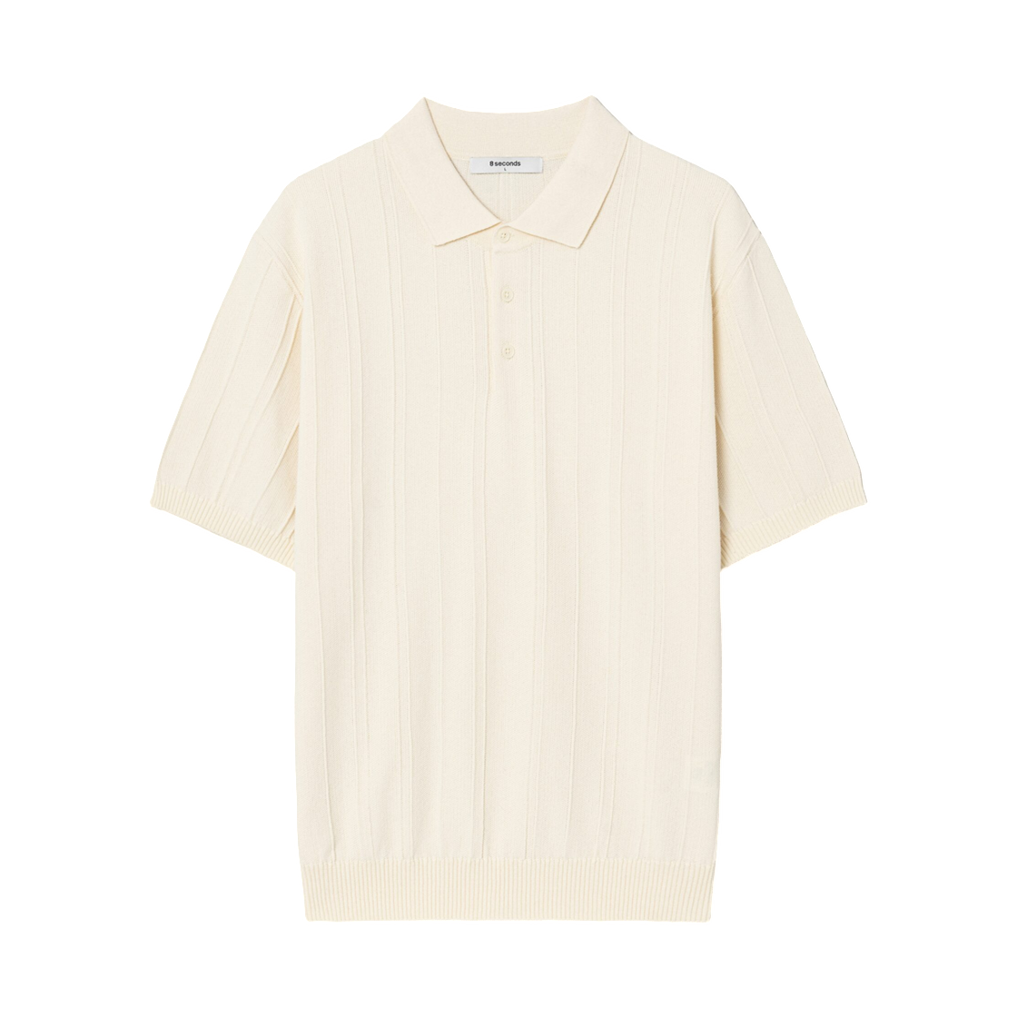 에잇세컨즈 쿨 터치 트랜스폼 칼라 숏슬리브 니트 아이보리(8seconds Cool Touch Transform Collar Short Sleeve Knit Ivory)