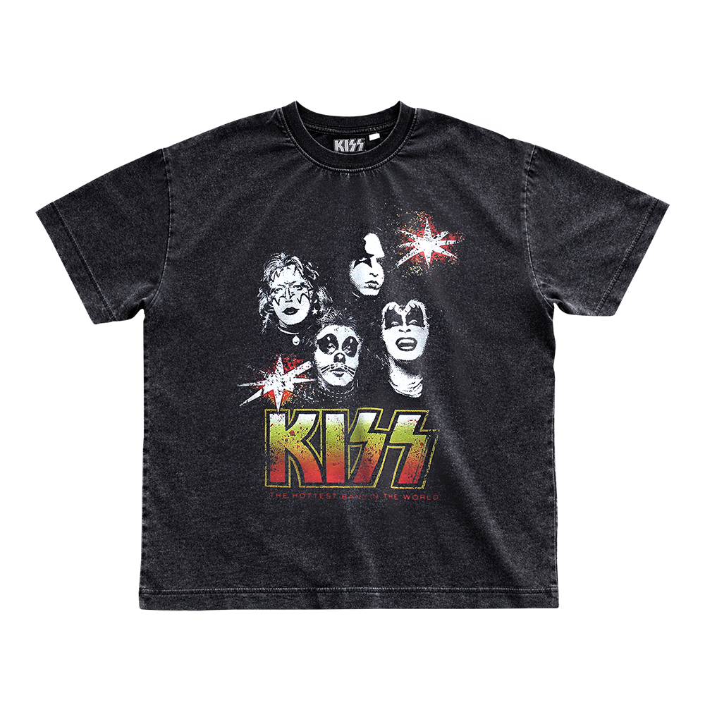 메인부스 X KISS 파이어워크 티셔츠 차콜(MAINBOOTH X KISS Firework T-shirt Charcoal)