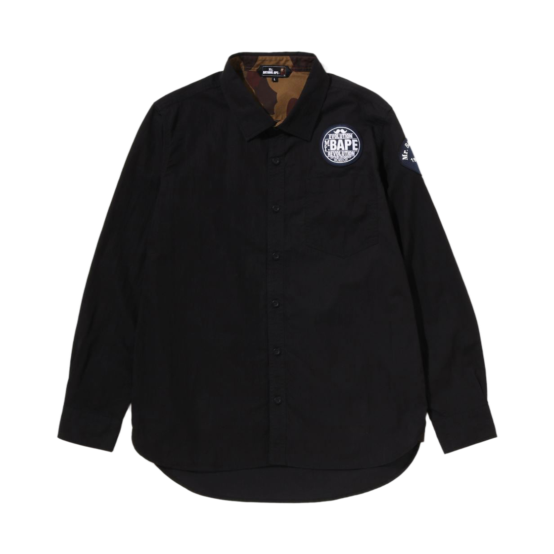 베이프 워커 롱슬리브 셔츠 블랙(BAPE Worker L/S Shirt Black)