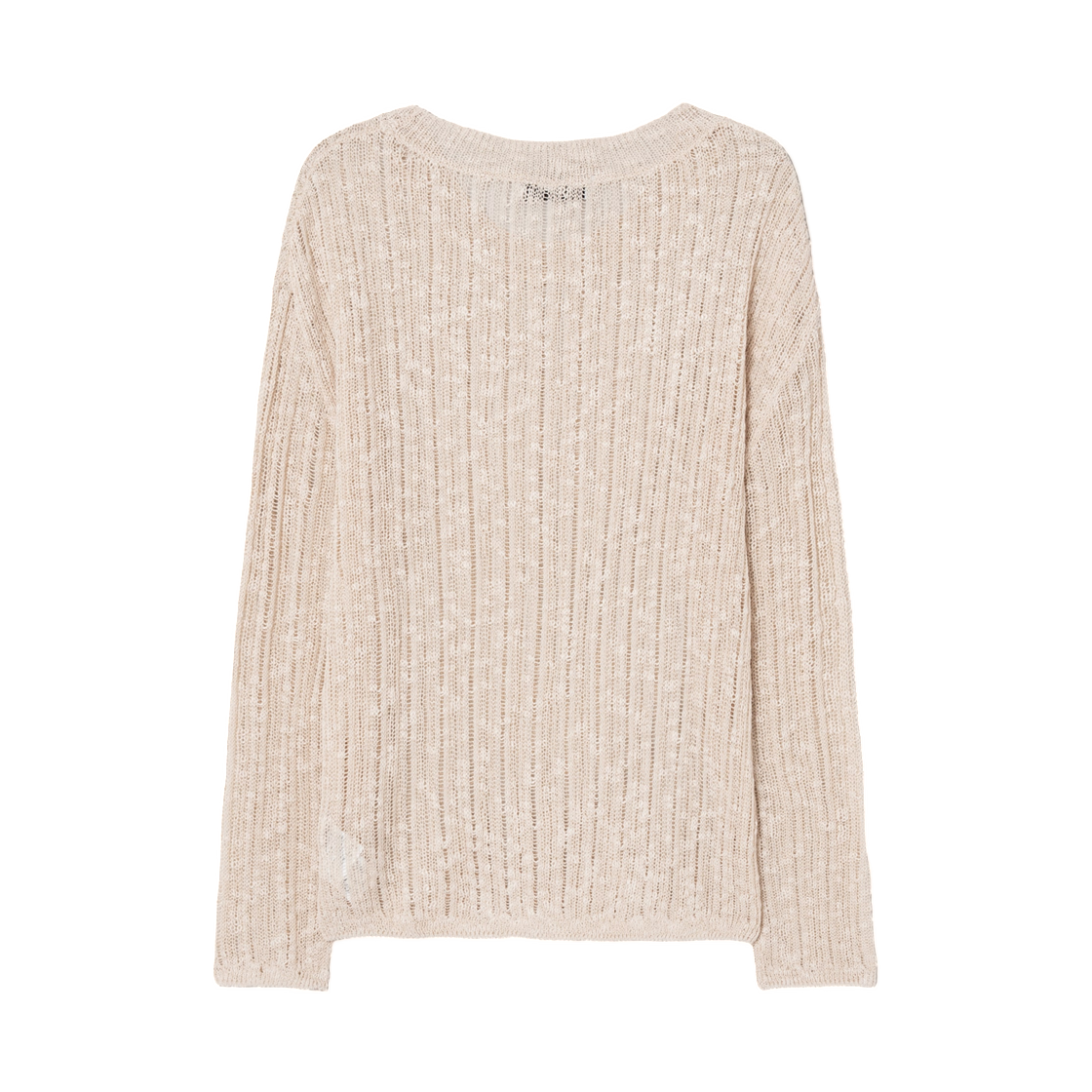 (W) 에잇세컨즈 포인텔 텍스쳐드 풀오버 베이지((W) 8seconds Pointelle Textured Pullover Beige) - 2