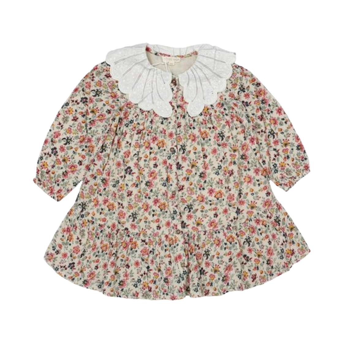 (키즈) 루이스 미샤 하이디 드레스 크림 와일드 플라워((Kids) Louise Misha Heidi Dress Cream Wild Flowers)