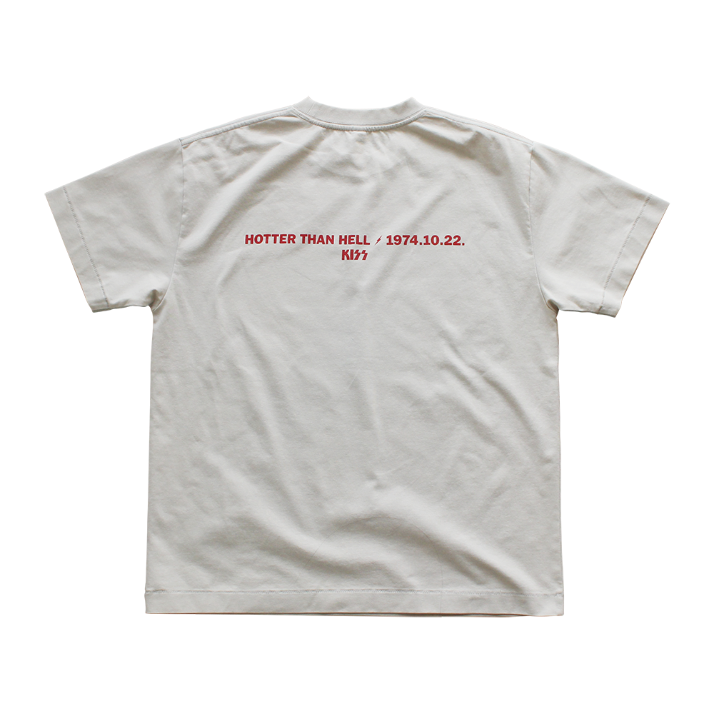 메인부스 X KISS 치카라 티셔츠 라이트 베이지(MAINBOOTH X KISS Chikara T-shirt Light Beige) - 2