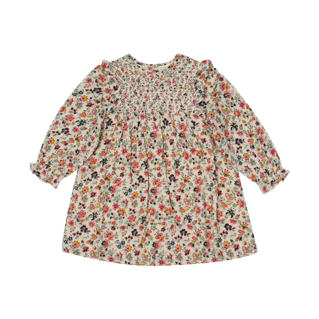 (키즈) 루이스 미샤 사라루 플로럴 드레스 크림 와일드 플라워((Kids) Louise Misha Saralou Floral Dress Cream Wild Flowers)