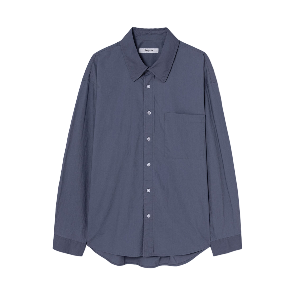 425264LY14 8seconds Cotton Poplin Over Fit Shirt Ash