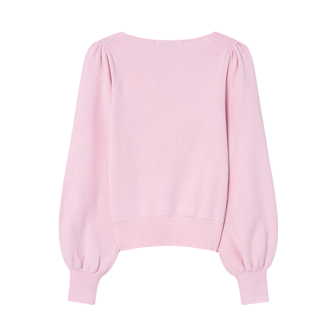 (W) 에잇세컨즈 스퀘어넥 볼륨 소매 풀오버 라이트 핑크((W) 8seconds Square Neck Volume Sleeve Pullover Light Pink) - 2