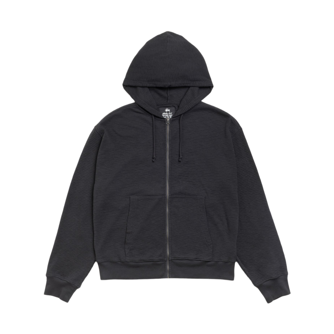 1140410 Stussy Lightweight Thermal Hoodie Faded Black