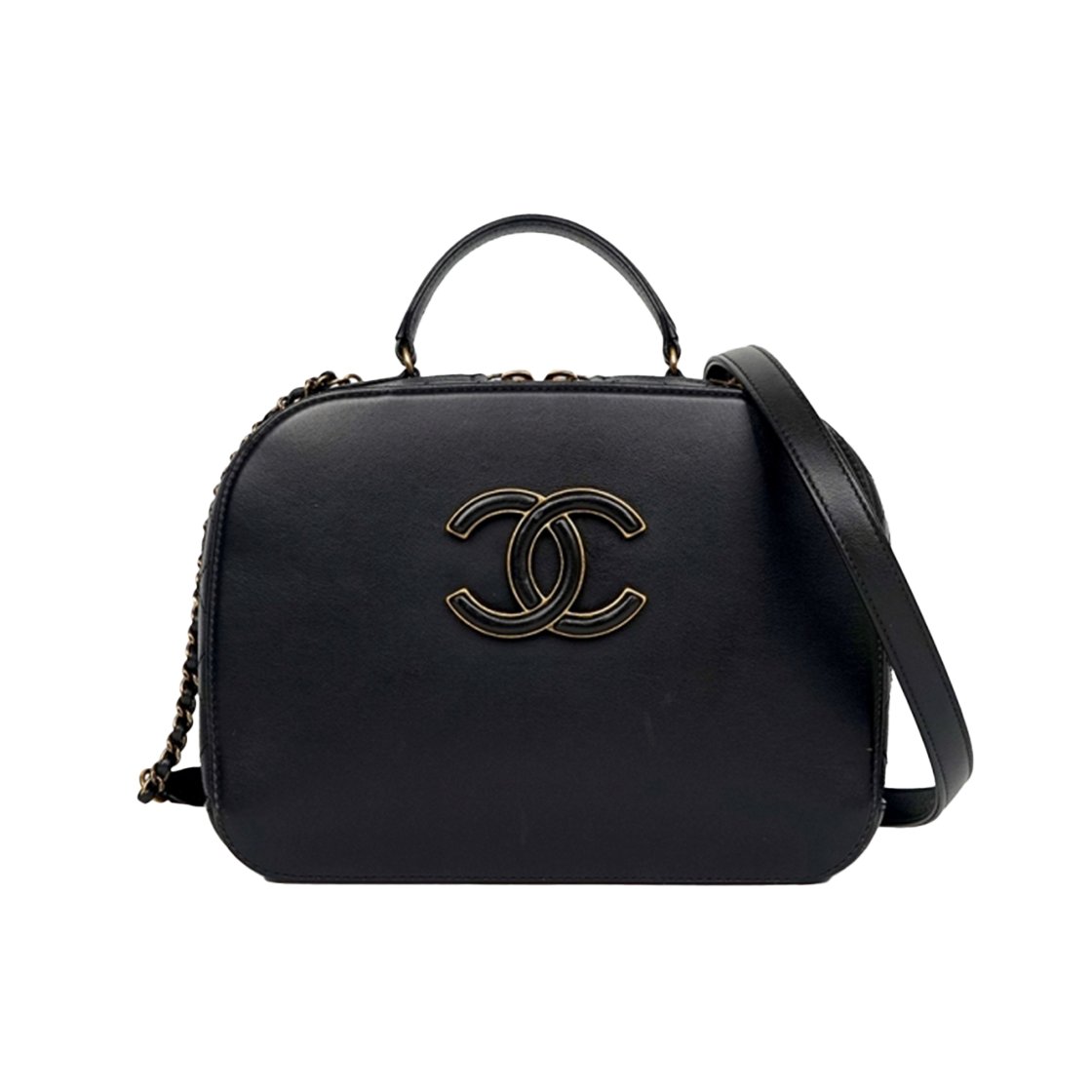 IT8JQWN5IBIS Chanel Black Gold Cosmetic Case No. 24
