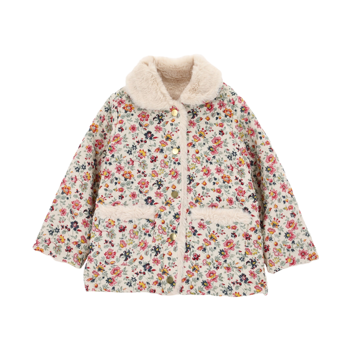 (키즈) 루이스 미샤 데릴라 플로럴 코트 크림 와일드 플라워((Kids) Louise Misha Dalila Floral Coat Cream Wild Flowers) - 2