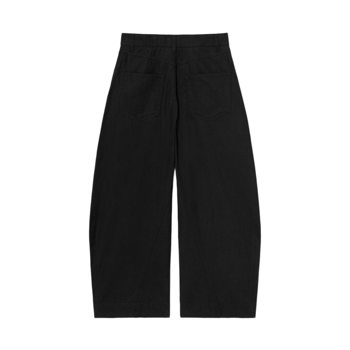 (W) 에잇세컨즈 커브드 코튼 슬랙스 블랙((W) 8seconds Curved Cotton Slacks Black) - 2