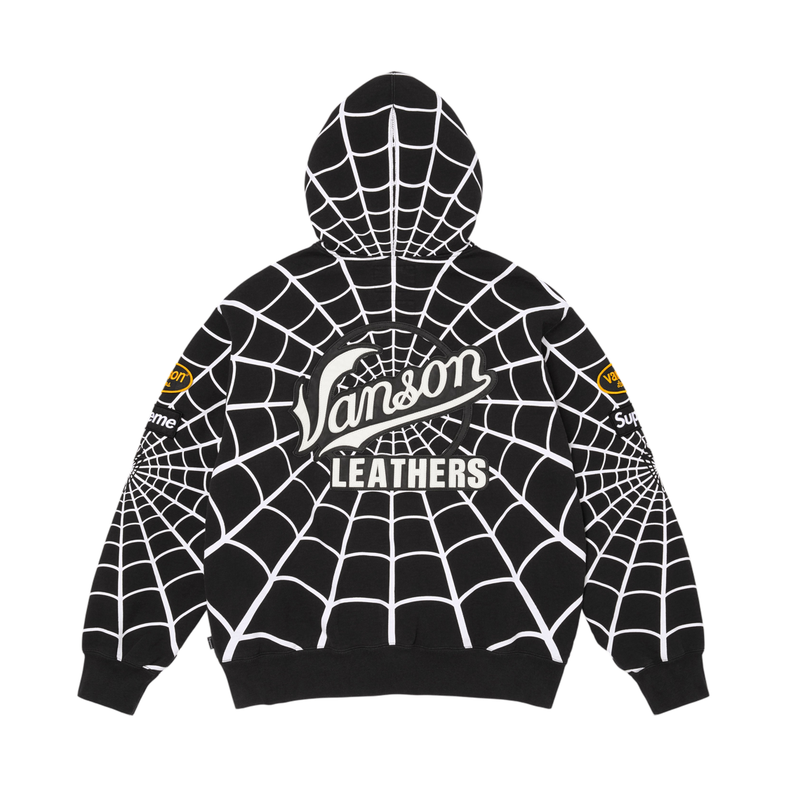 슈프림 x 밴슨 레더 스파이더맨 집업 후드 스웨트셔츠 블랙 - 26SS(Supreme x Vanson Leathers Spider-Man Zip Up Hooded Sweatshirt Black - 26SS) - 2