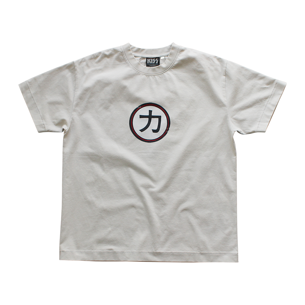 메인부스 X KISS 치카라 티셔츠 라이트 베이지(MAINBOOTH X KISS Chikara T-shirt Light Beige)