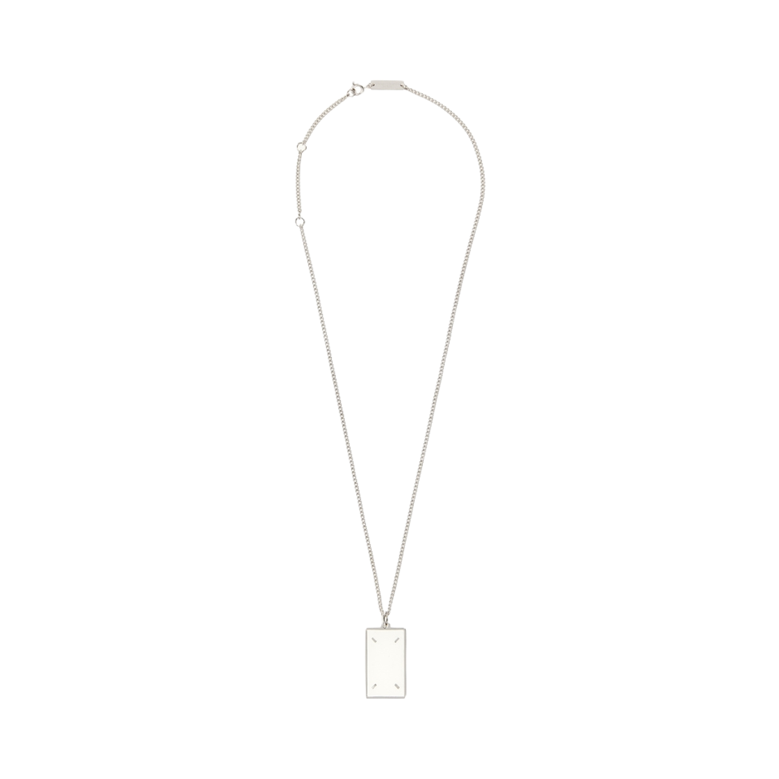 (W) 메종 마르지엘라 포 스티치 네클리스 폴리쉬드 팔라디오((W) Maison Margiela Four Stitches Necklace Polished Palladio) - 1
