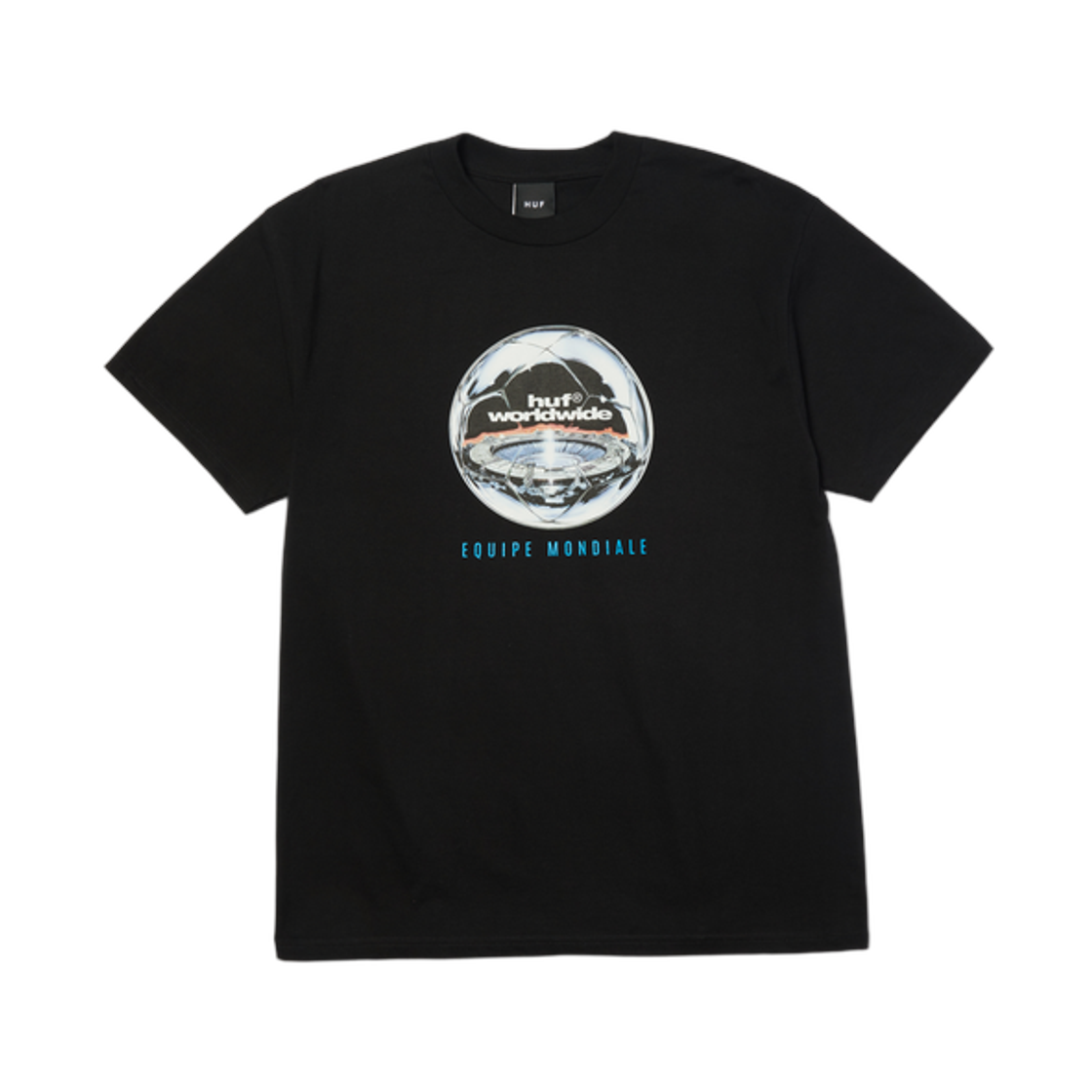 허프 이큅 몽디알 티셔츠 블랙(HUF Equipe Mondiale T-Shirt Black) - 1