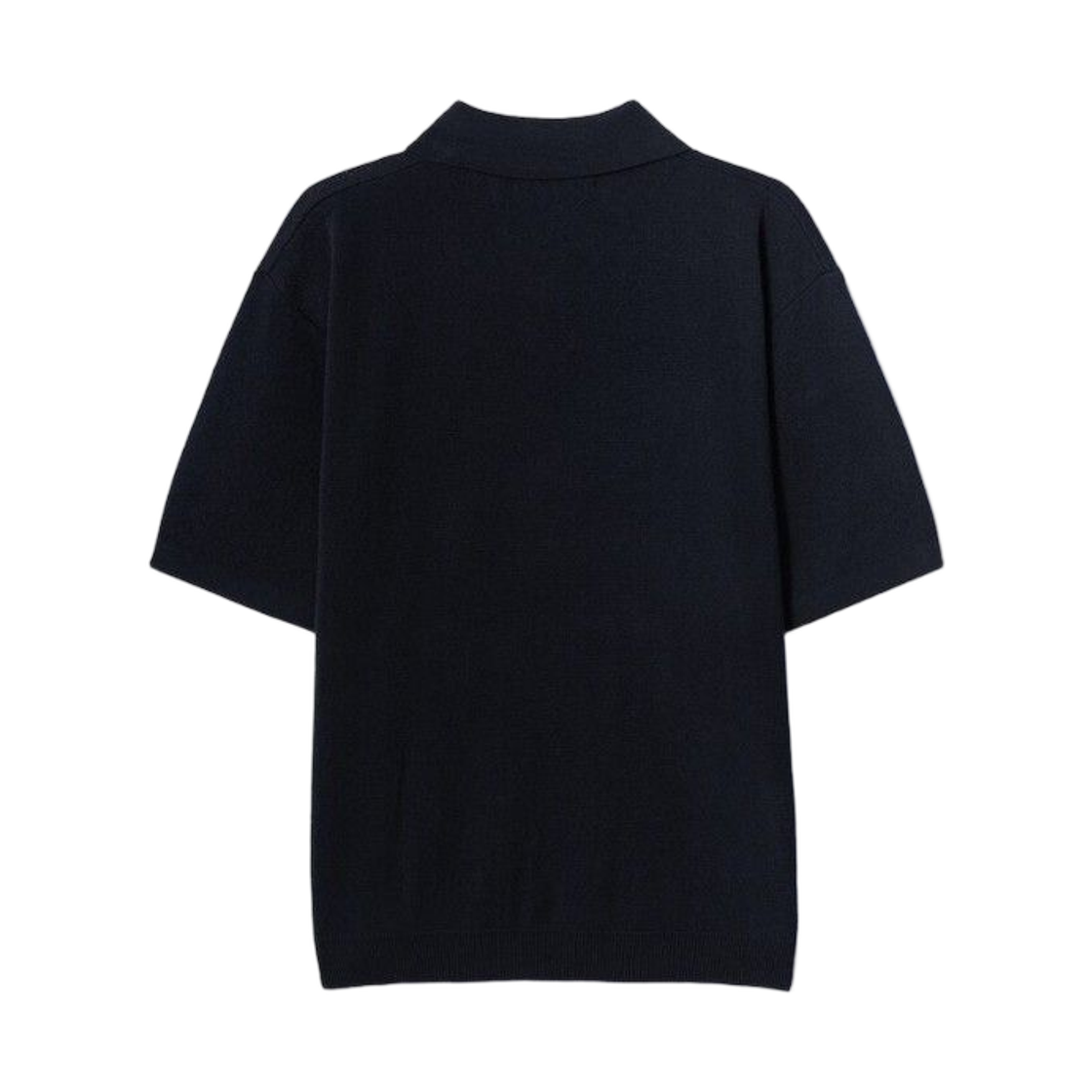 에잇세컨즈 하프 밀라노 칼라 넥 숏슬리브 니트 네이비(8seconds Half Milano Collar Neck Short Sleeve Knit Navy) - 2