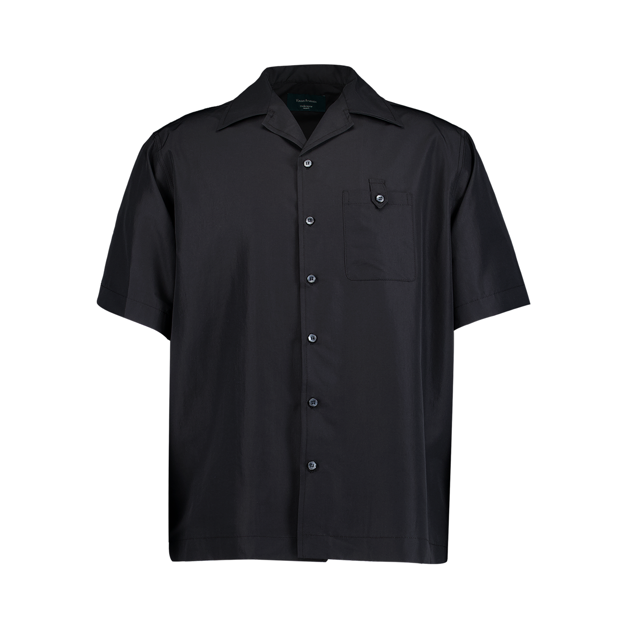 언더마이카 글라이드 오픈 칼라 셔츠 블랙(Undermycar Glide Open Collar Shirts Black) - 1