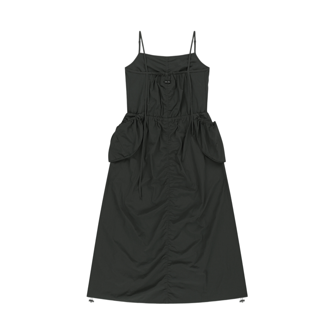 (W) 마뗑킴 스트랩 디테일 슬리브리스 유틸리티 드레스 차콜((W) Matin Kim Strap Detail Sleeveless Utility Dress In Charcoal) - 2