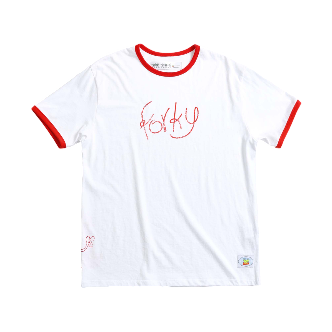 999휴머니티 x 토이 스토리 토이즈 4에버 하프 티셔츠 레드(999Humanity x Toy Story Toys 4Ever Half T-Shirt Red)