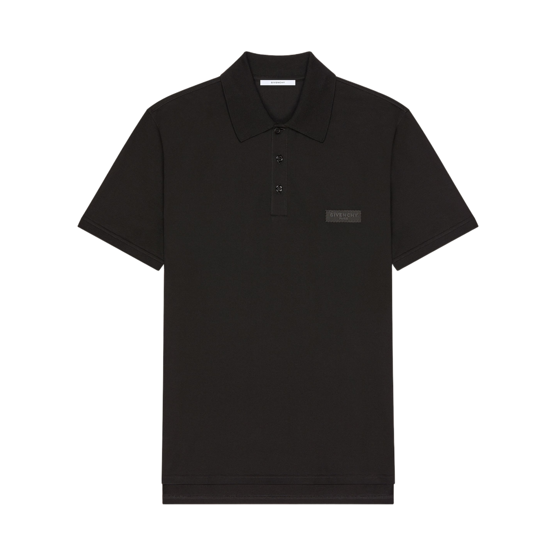 지방시 파리 그로그랭 코튼 폴로 블랙(Givenchy Paris Gros Grain Cotton Polo Black)