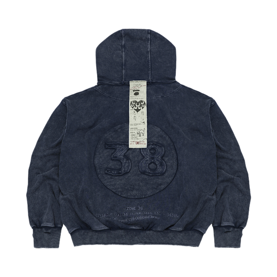 러브러브러브 FR 스틸 어라이브 후드집업 네이비(LUVLUVLUV FR Still Alive Hood Zip Up NV) - 2