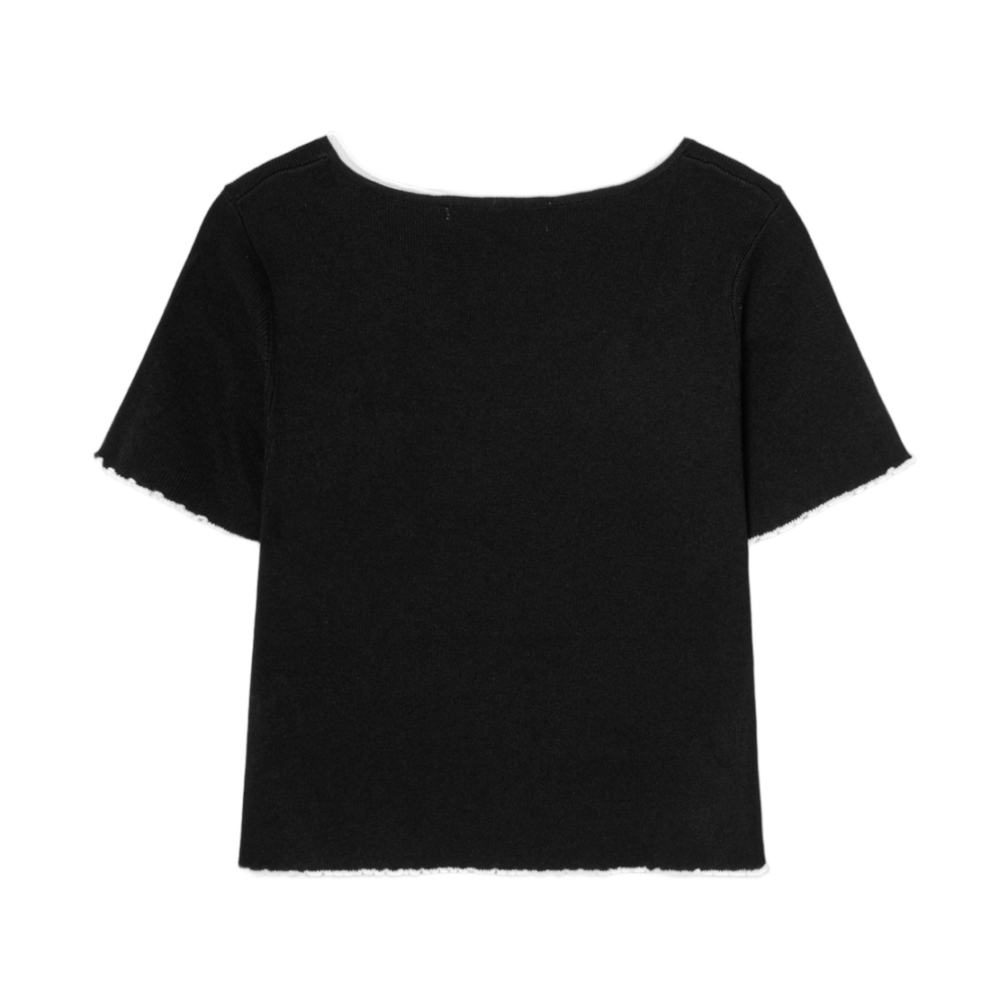 (W) 에잇세컨즈 스퀘어넥 크롭 풀오버 블랙((W) 8seconds Square Neck Cropped Pullover Black) - 2