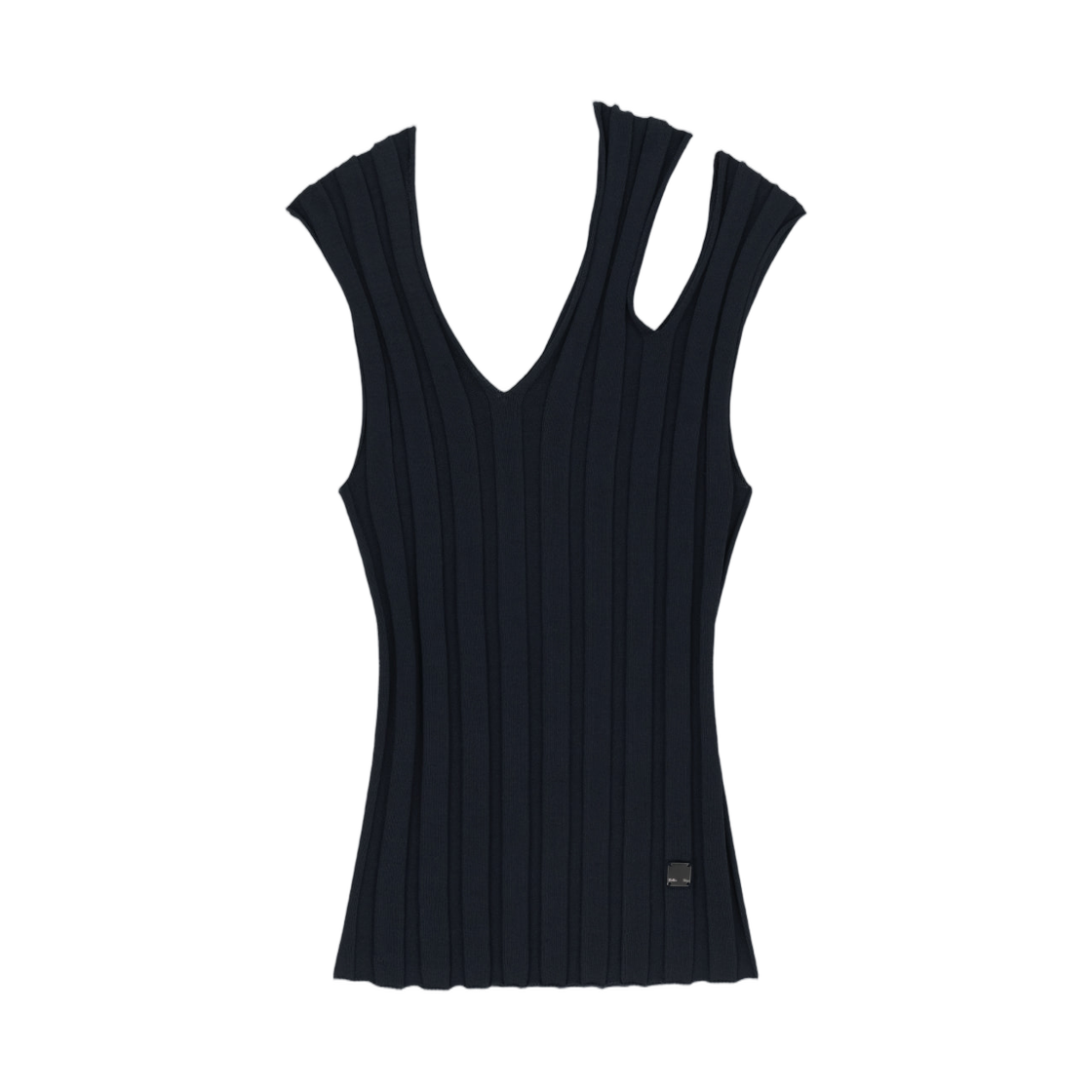 MK2634PO005MDV (W) Matin Kim Cut Out Sleeveless Knit Top In Dark Navy