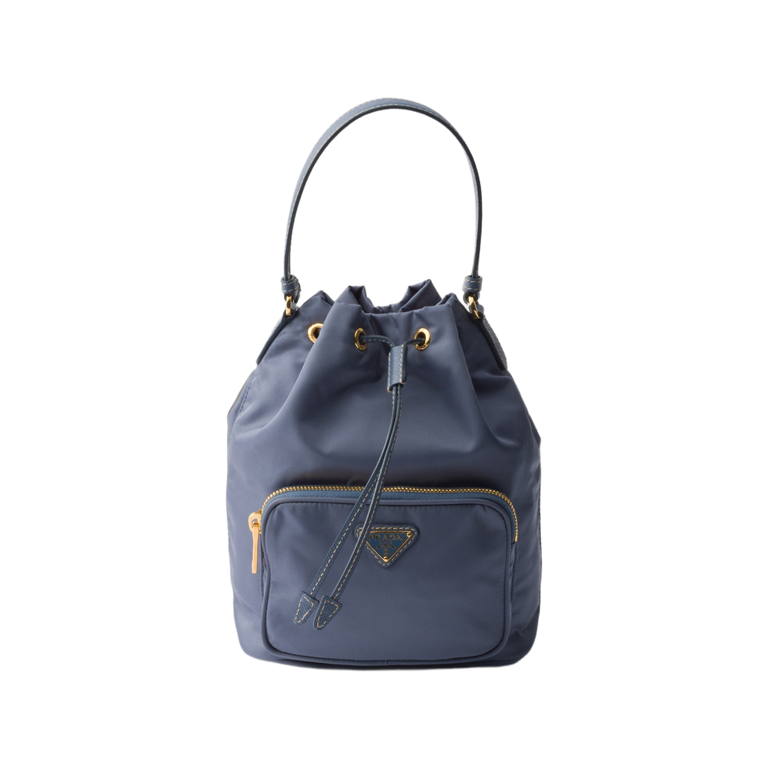 1BH038-RV44-F0D57 Prada Duet Re-Nylon Bucket Bag Aviation Blue
