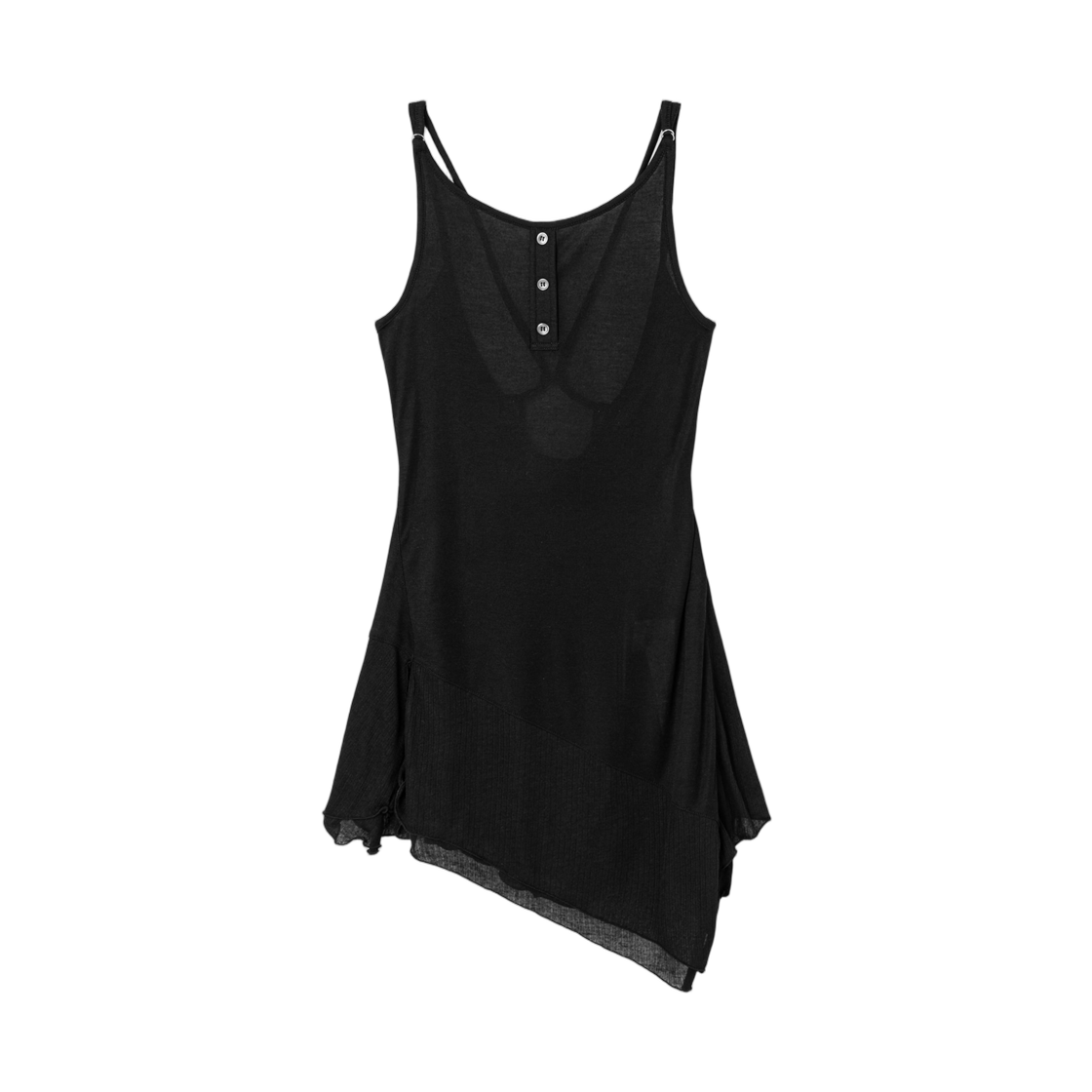 165471AQ35 (W) 8seconds Sheer Jersey Onepiece Black