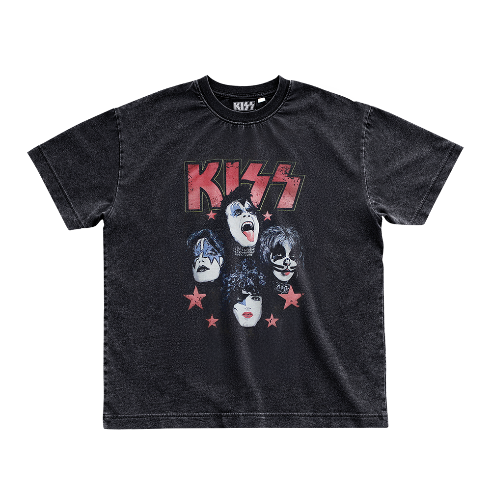 메인부스 X KISS 슈팅스타 티셔츠 차콜(MAINBOOTH X KISS Shooting Star T-shirt Charcoal)