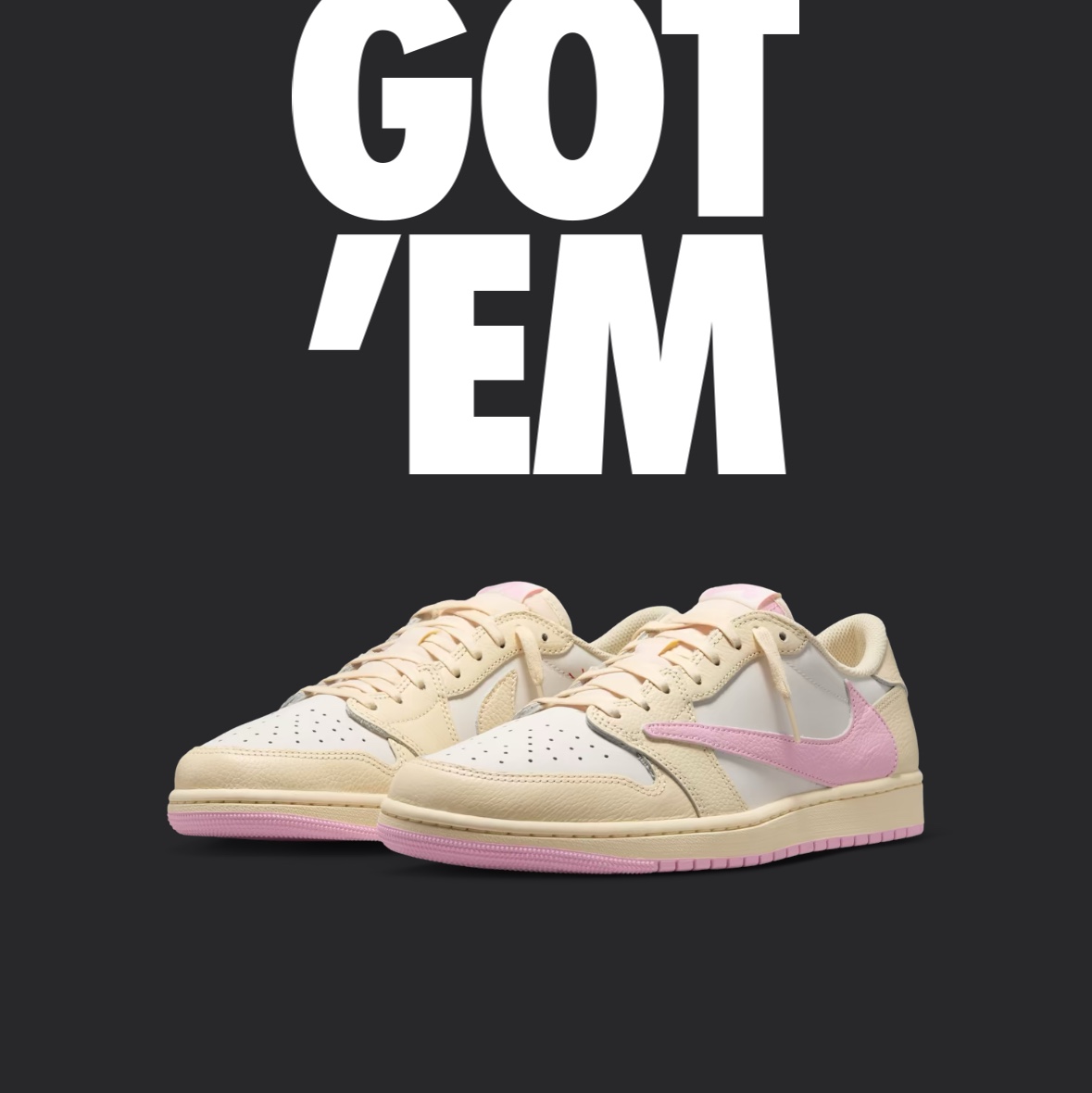 Jordan 1 x Travis Scott Retro Low OG SP Muslin Shy Pink 착용 스타일