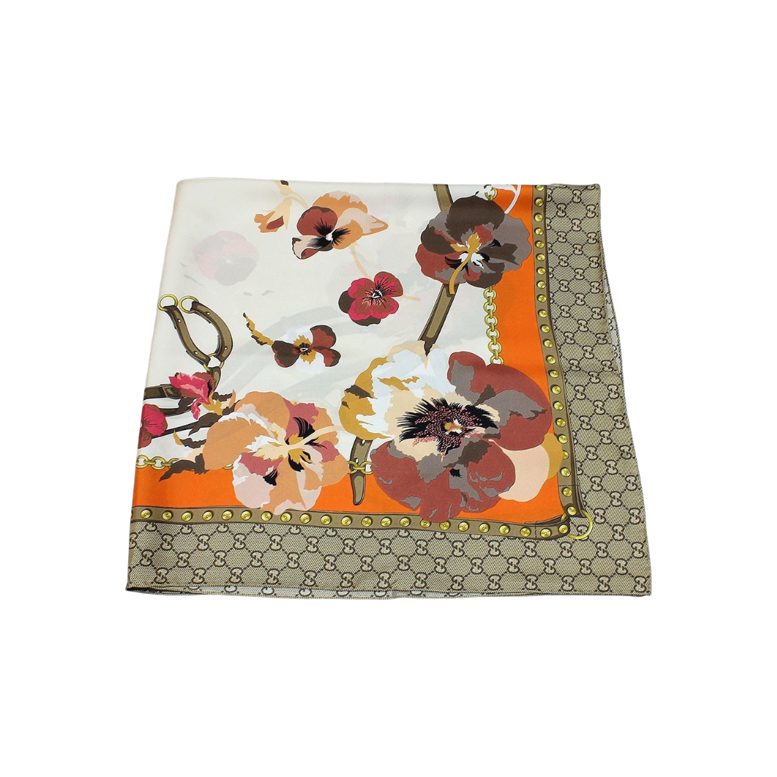 IT8SWEE43WUO Gucci GG Logo Floral Scarf 508796