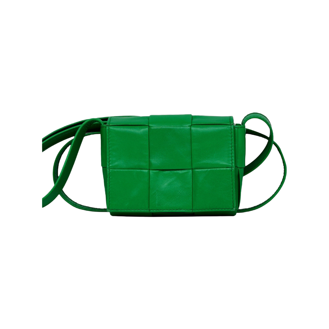 ITNFPNEF3KV6 Bottega Veneta Mini Cassette Candy Crossbody Bag Green 666688