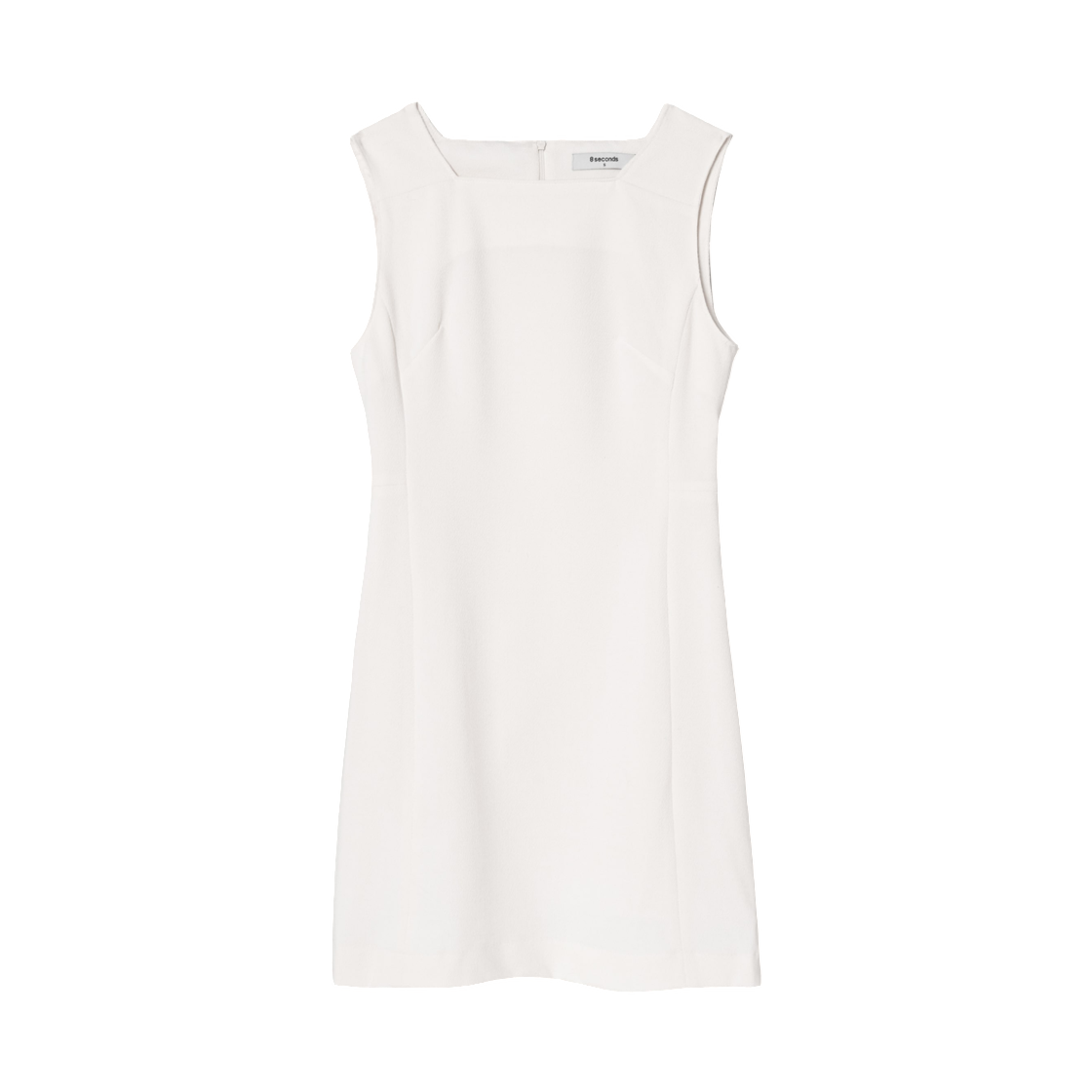 115371AY30 (W) 8seconds Sleeveless Square Neck Mini Dress Ivory