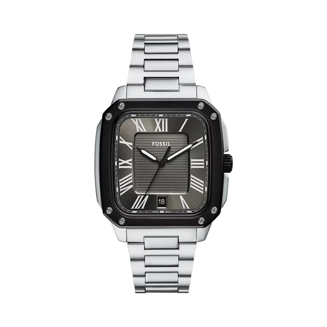 파슬 크로스비 쿼츠 쓰리핸드 데이트 42mm 스테인리스 스틸 그레이 실버(Fossil Crosby Quartz Three-Hand Date 42mm Stainless Steel Gray Silver) - 1