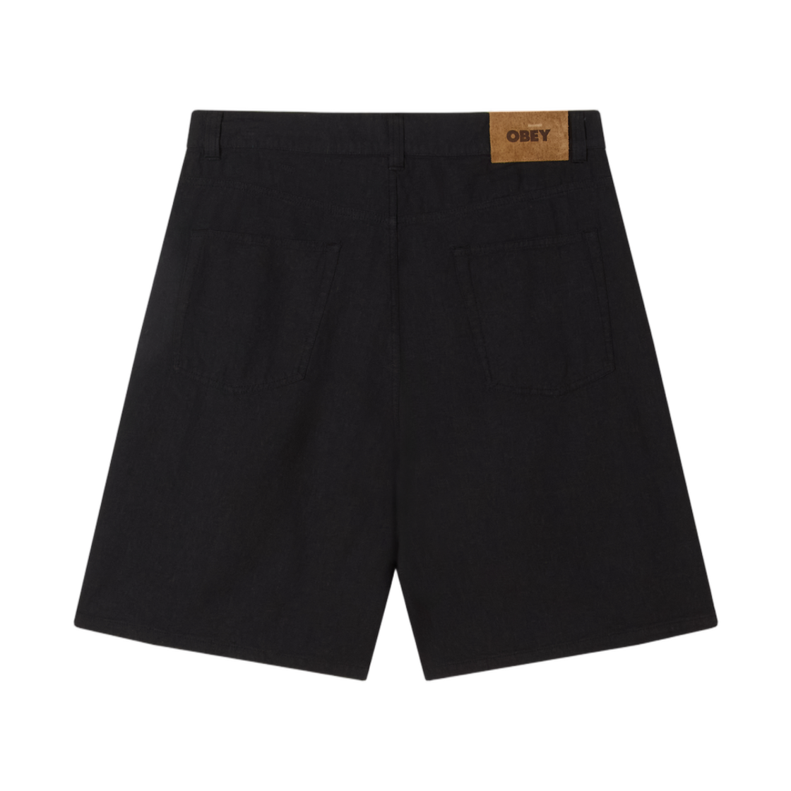 오베이 배기 리넨 데빈 쇼츠 블랙(Obey Baggy Linen Devin Shorts Black) - 2