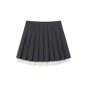 Self Portrait Women Pleated Mini Skirt Grey - 26FW