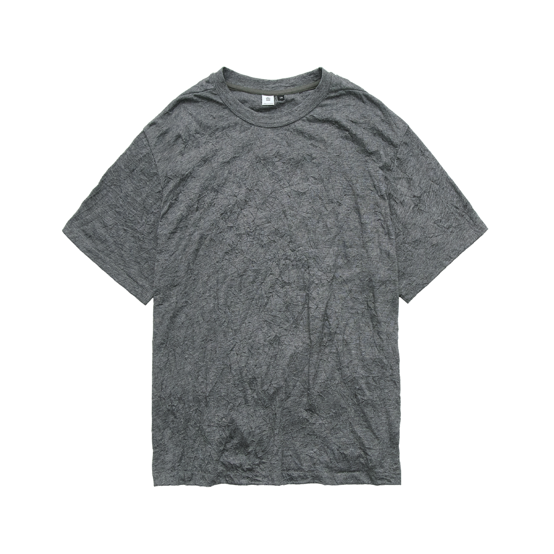 폴리테루 크리즈드 티셔츠 차콜(Polyteru Creased T-Shirt Charcoal)