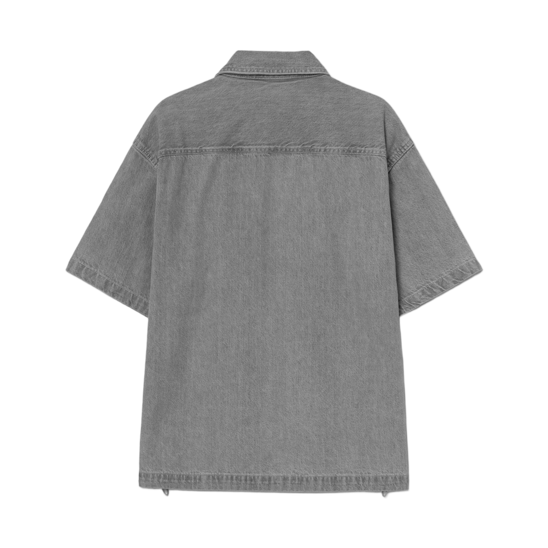 에잇세컨즈 스냅 데님 숏슬리브 셔츠 라이트 그레이 실버(8seconds Snap Denim Short Sleeve Shirt Light Gray Silver) - 2