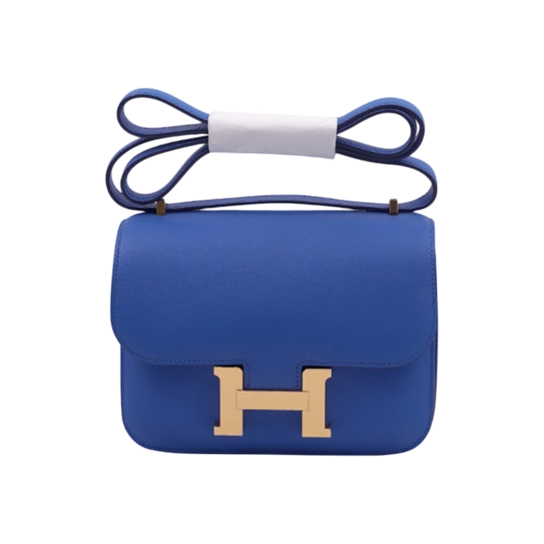 ITAGO9BO7UKE Hermes Constance 18 Swift Gold Hardware Blue B Stamp, Unused
