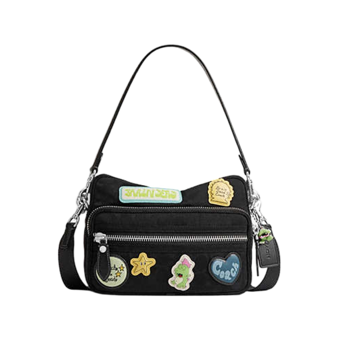 CFD99-BLC Coach x Brain Dead Dakota Crossbody Bag in Signature Nylon with Patch Black Multi