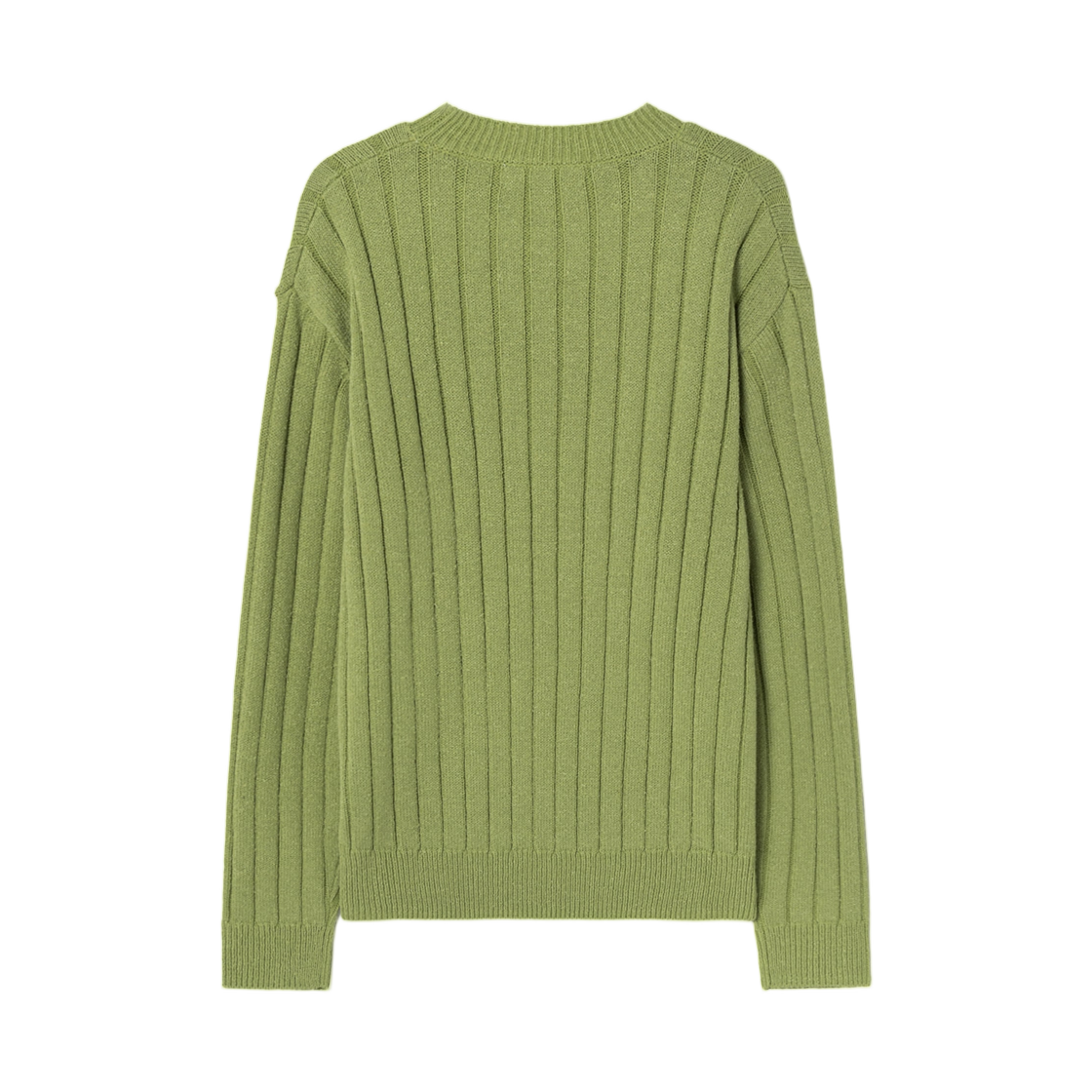에잇세컨즈 와이드 리브드 라운드 니트 라이트 그린 애플 그린(8seconds Wide Ribbed Round Knit Light Green Apple Green) - 2