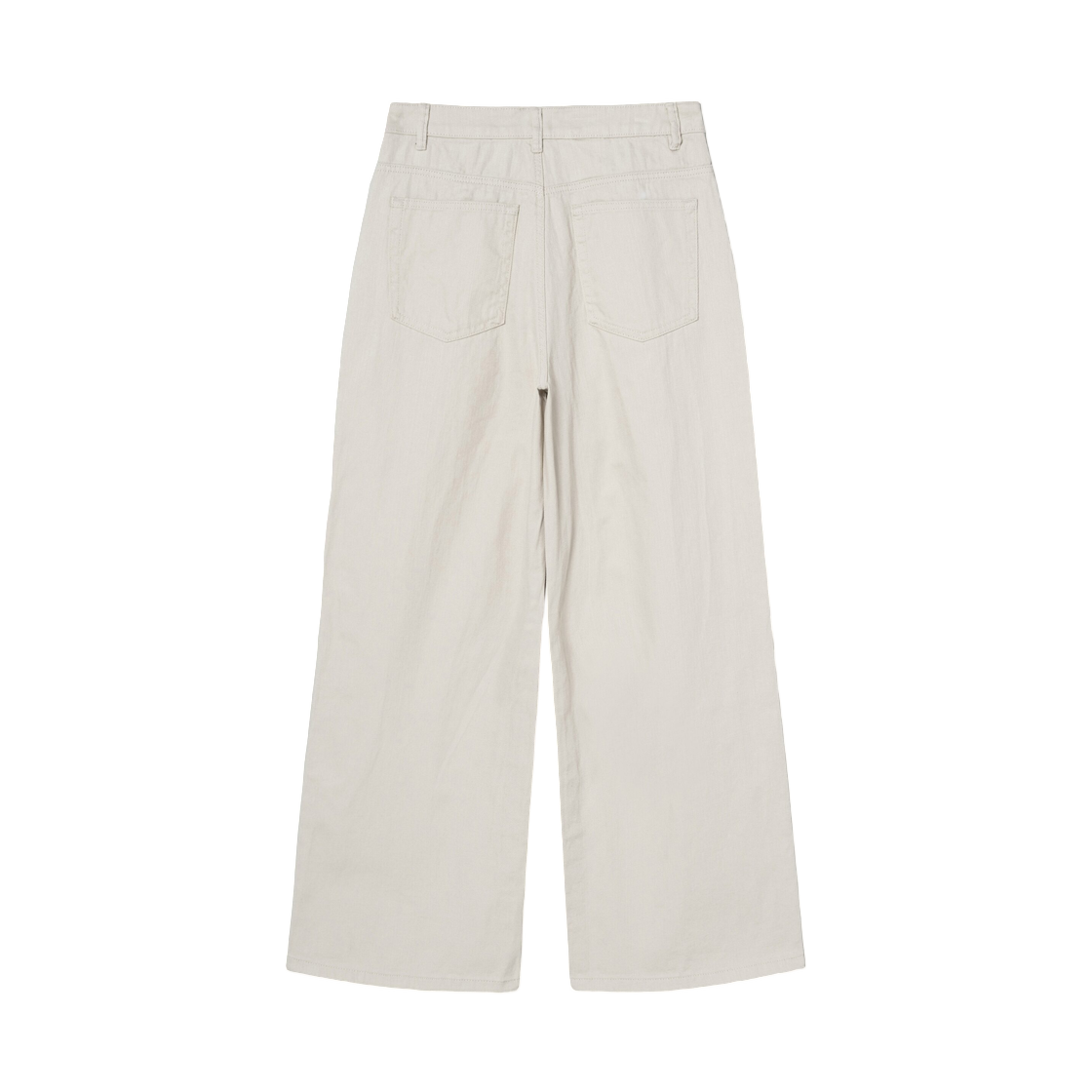 (W) 에잇세컨즈 코튼 라이트웨이트 세미와이드 팬츠 아이보리((W) 8seconds Cotton Lightweight Semi Wide Pants Ivory) - 2