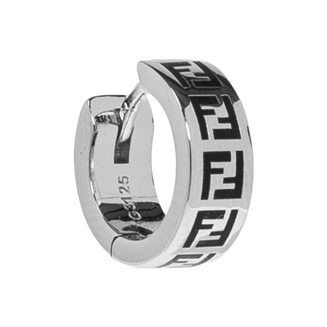 펜디 FF 이어링 블랙 실버(Fendi FF Earring Black Silver)