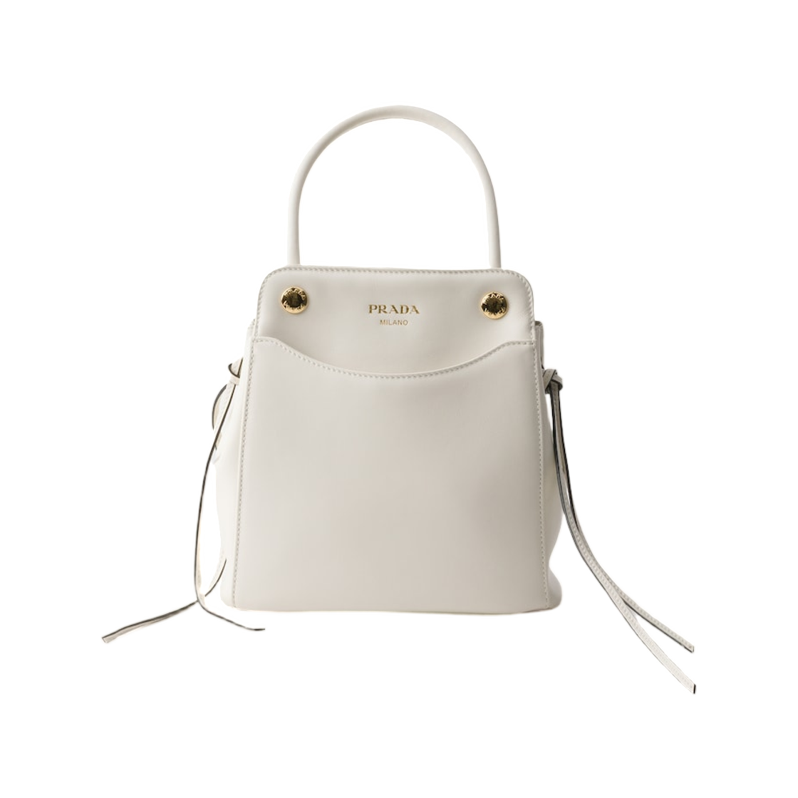 1BA496-2C6A-F0PG7 Prada Carry Mini Leather Handbag White