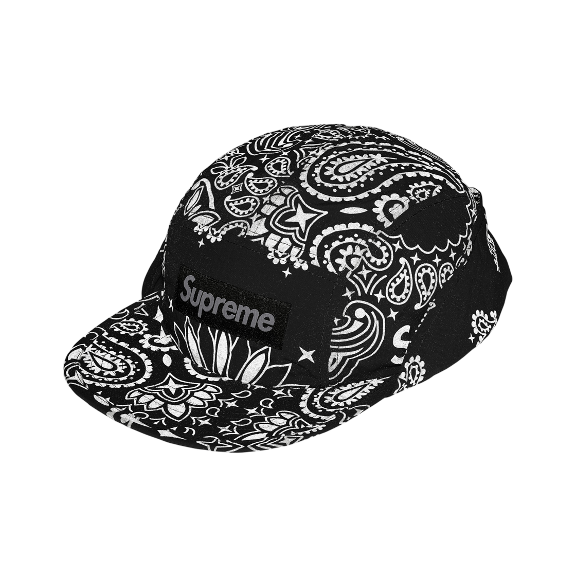 슈프림 리플렉티브 반다나 선쉴드 캠프캡 블랙 - 26SS(Supreme Reflective Bandana Sunshield Camp Cap Black - 26SS) - 3