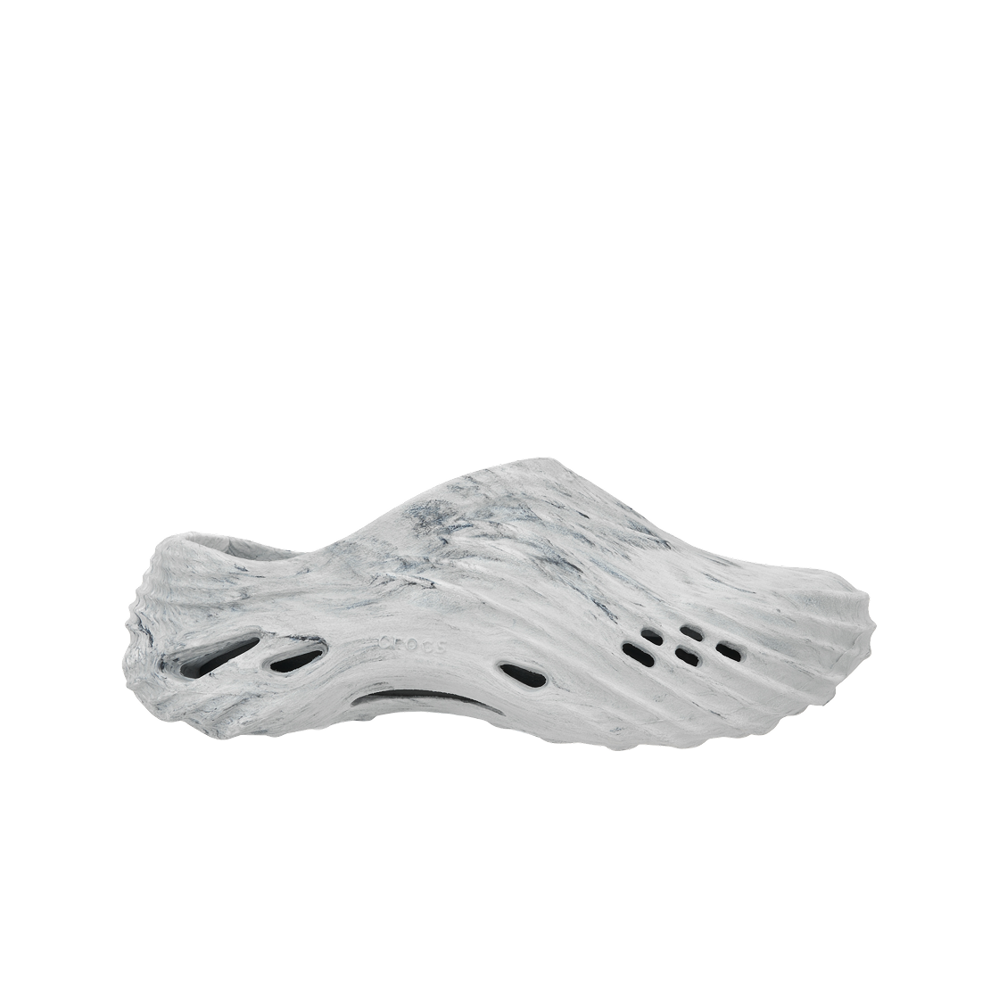 크록스 에코 워터컬러 마블드 웨이브 클로그 블랙 화이트(Crocs Echo Watercolor Marbled Wave Clog Black White)