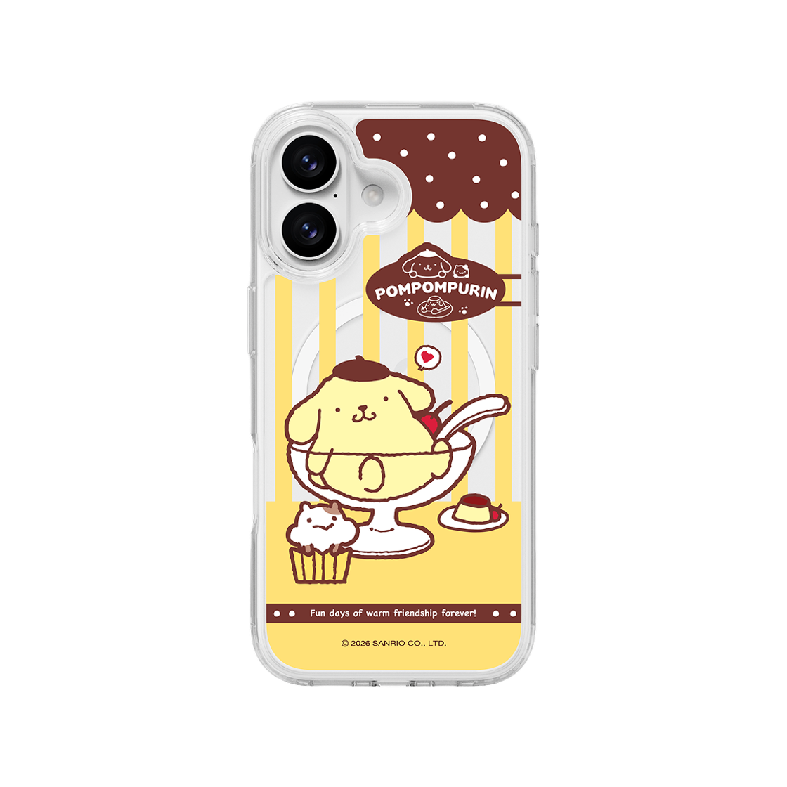 폼폼푸린 카페 스타일 클리어 마그넷 케이스 for iPhone17 Series(POMPOMPURIN Cafe Style Clear Magnet Case for iPhone17 Series) - 2