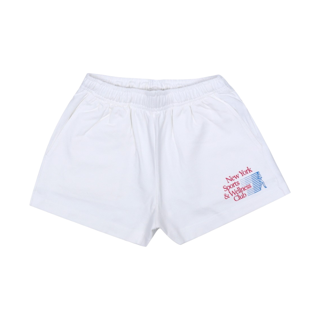 SH03767176WH (W) Sporty & Rich NY Motion Disco Shorts White