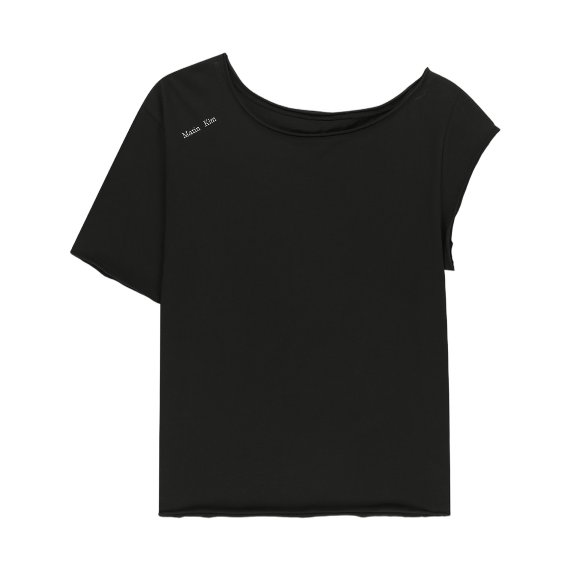 MK2634TS008MBB (W) Matin Kim Asymmetric Off Shoulder Top In Black