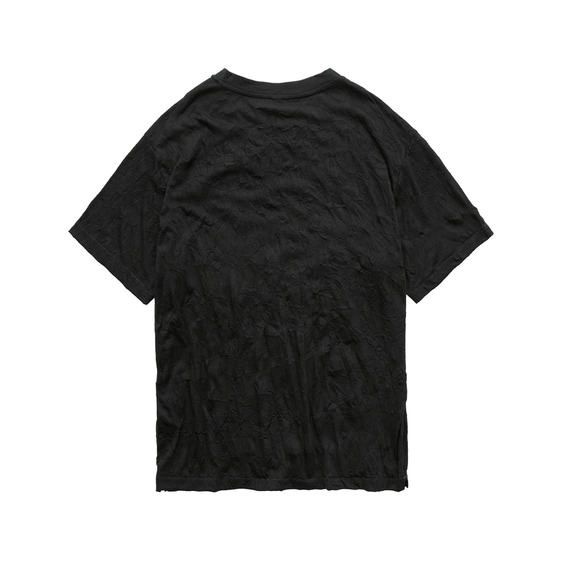 폴리테루 크리즈드 티셔츠 블랙(Polyteru Creased T-Shirt Black) - 2