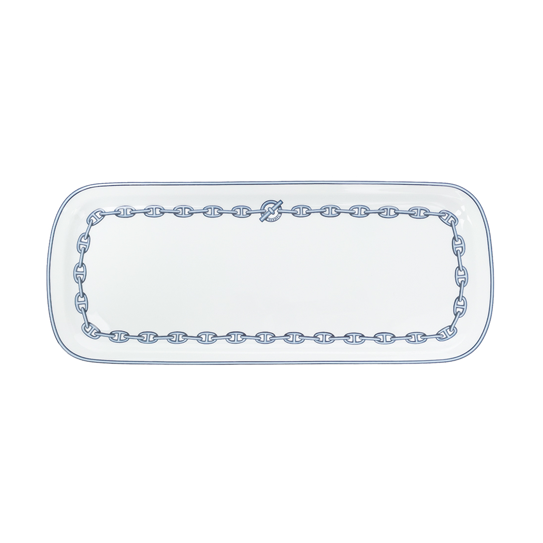 ITTRCUHGD7B9 Hermes Blue Chandal Platinum Cake Platter